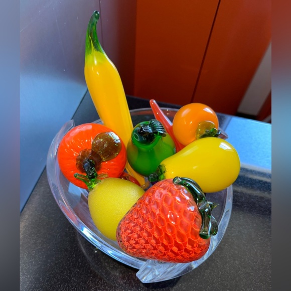 Murano Glass Hand Made Fruit Set - Picture 2 of 8